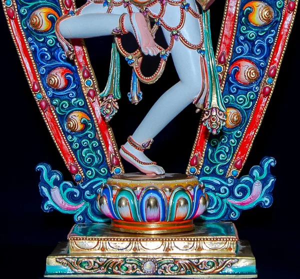 White Machig Labdron Handmade Statue – Sacred Buddhist Art for